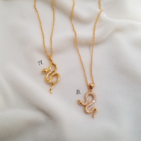 Small snake shop necklace