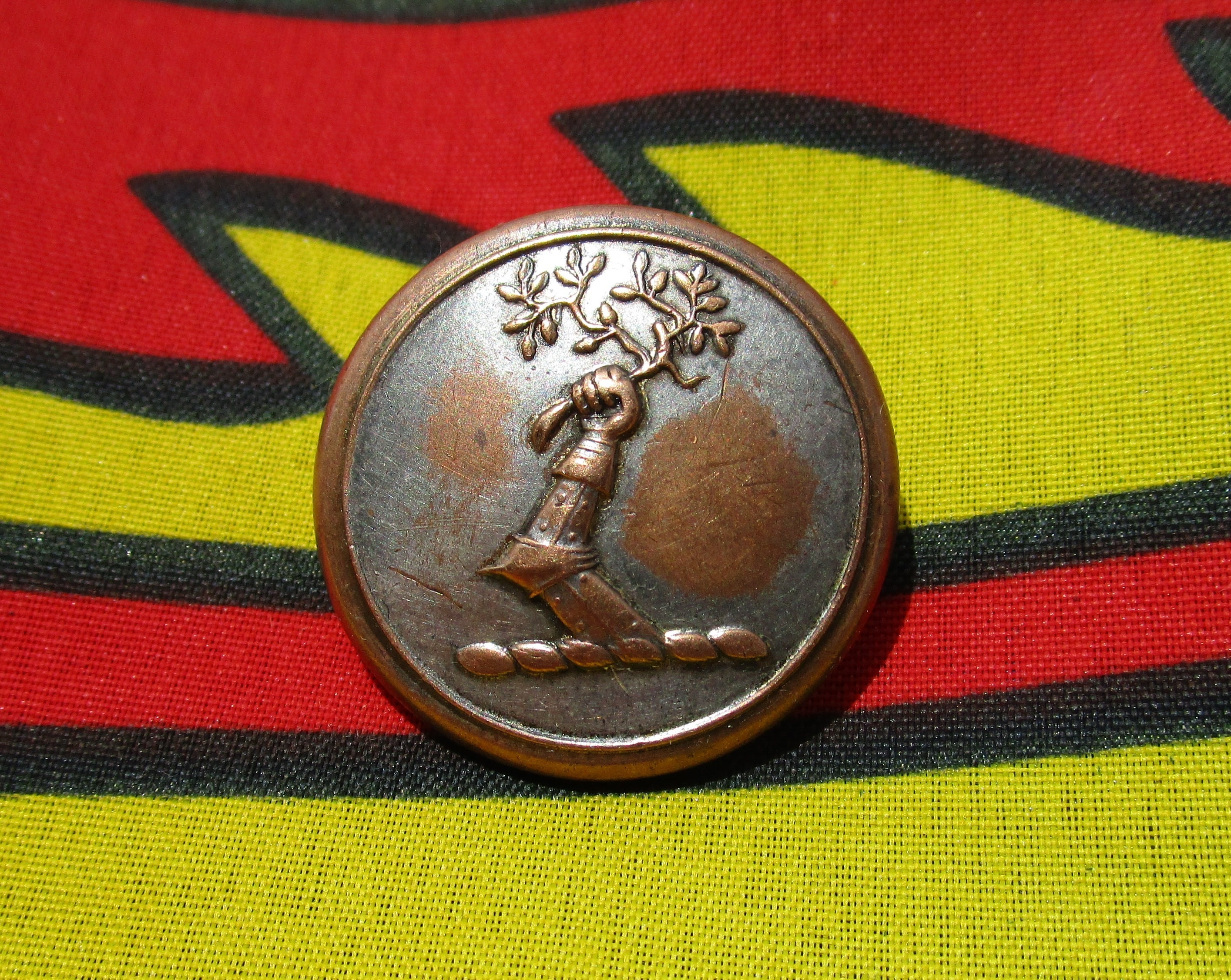 Antique Livery Button of an Arm Holding a Wreath of Laurel - Etsy