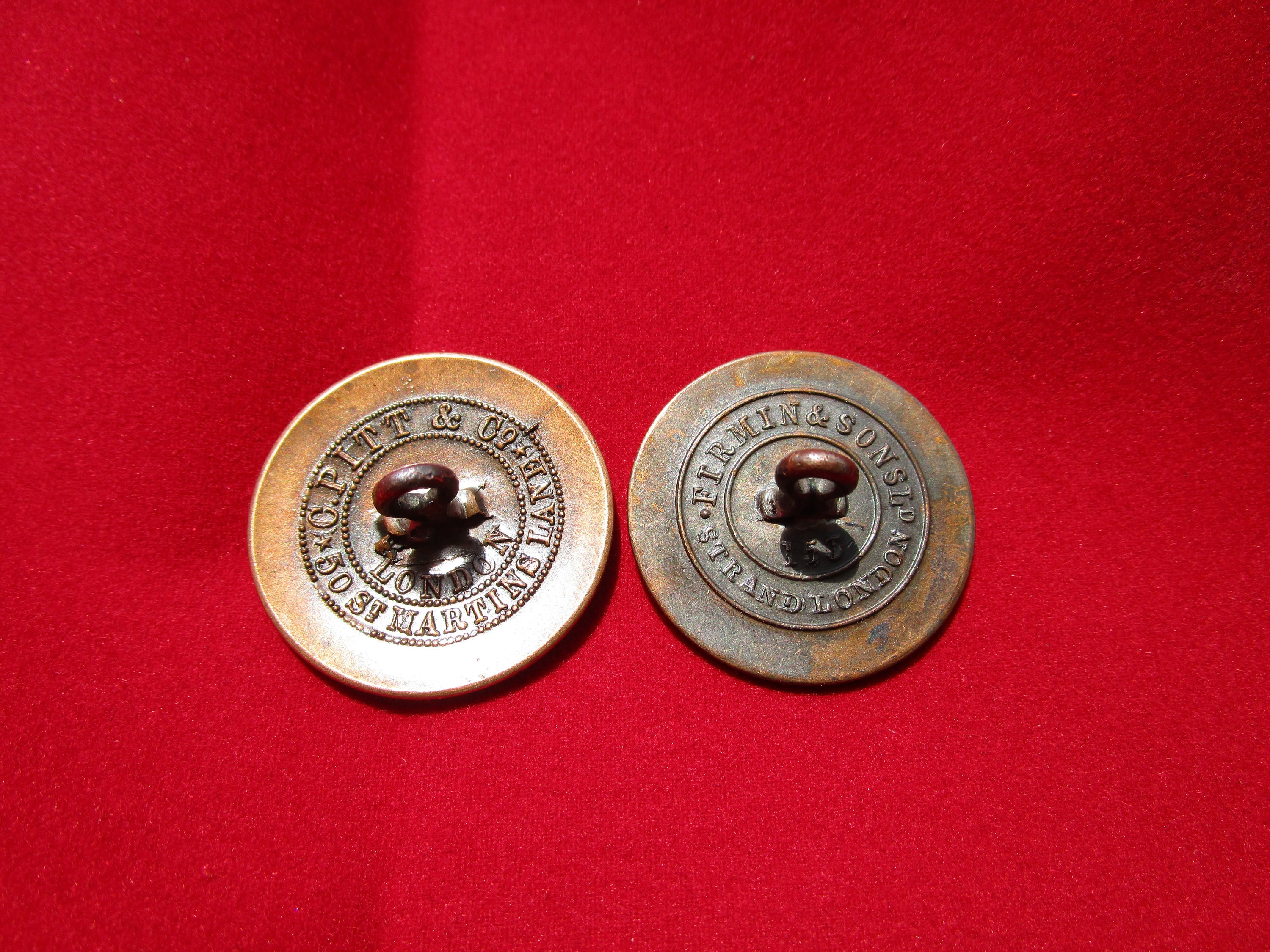 Livery Button Lot of Two Antique Buttons Family Crest Coat of Arms Etsy