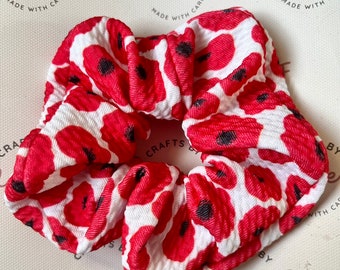 Remembrance Day Poppy Scrunchie.