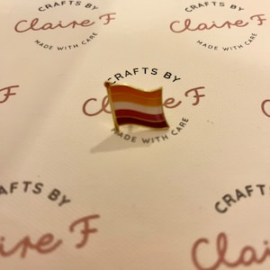 Lesbian flag pin badge