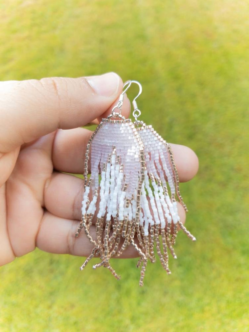 Pink Blush Beaded Earrings