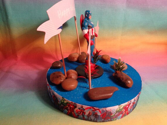Avengers Captain America Cake Topper Table Decor Etsy