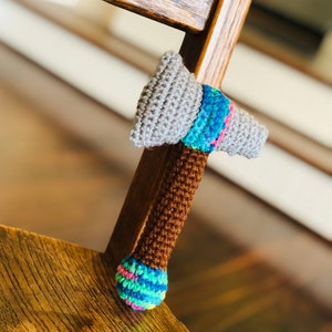 Tomahawk Rattle- Multicolor Axe Hatchet Baby Toy Rattle Amigurumi Crochet