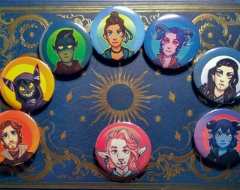 Critical Role Mighty Nein Button Set