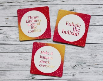 Set of 3 magnets "BE POSITIVE"