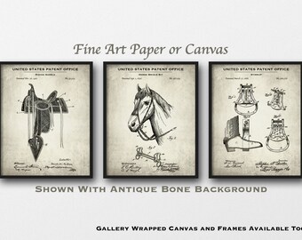 Equestrian Inventions 5 Pack SET Equestrian Patent Equestrian Art Wall Art Horse Saddle Patent Horse Jump Patent Equestrian art sp418