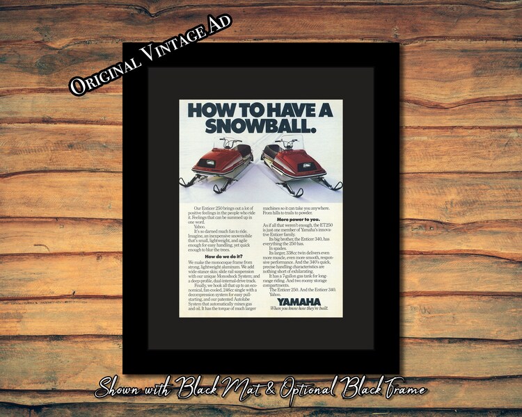Discount USA Sale 1970s Yamaha Enticer 250 Snowmobile