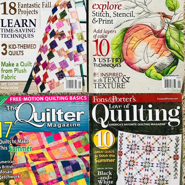 Quilting Magazines Fall- Summer -Mosaic -Themed Black and White