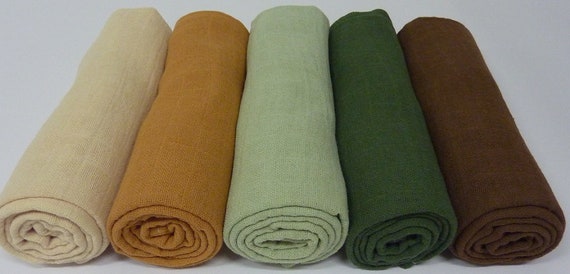 5 bunte doppelt gew Mullwindeln//Spucktücher NEU Set /"Grau/"