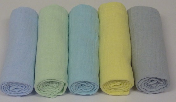 5 bunte doppelt gew Mullwindeln//Spucktücher NEU Set /"Grau/"
