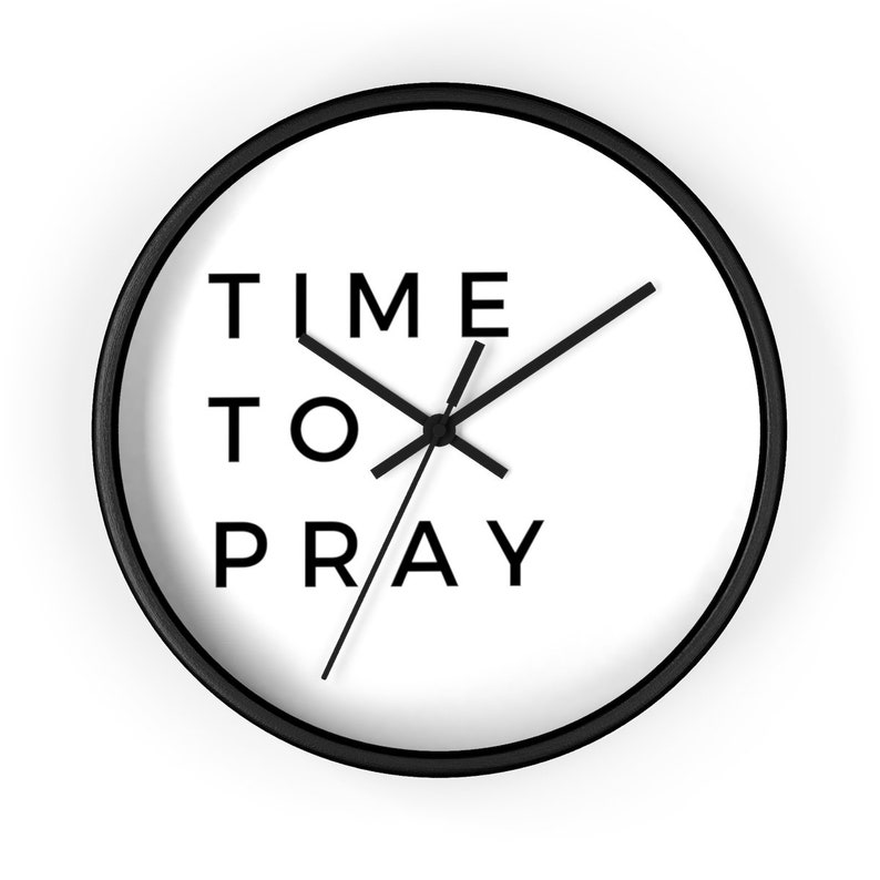 Time To Pray Wall Clock Dorm room clock christian teen gift Etsy
