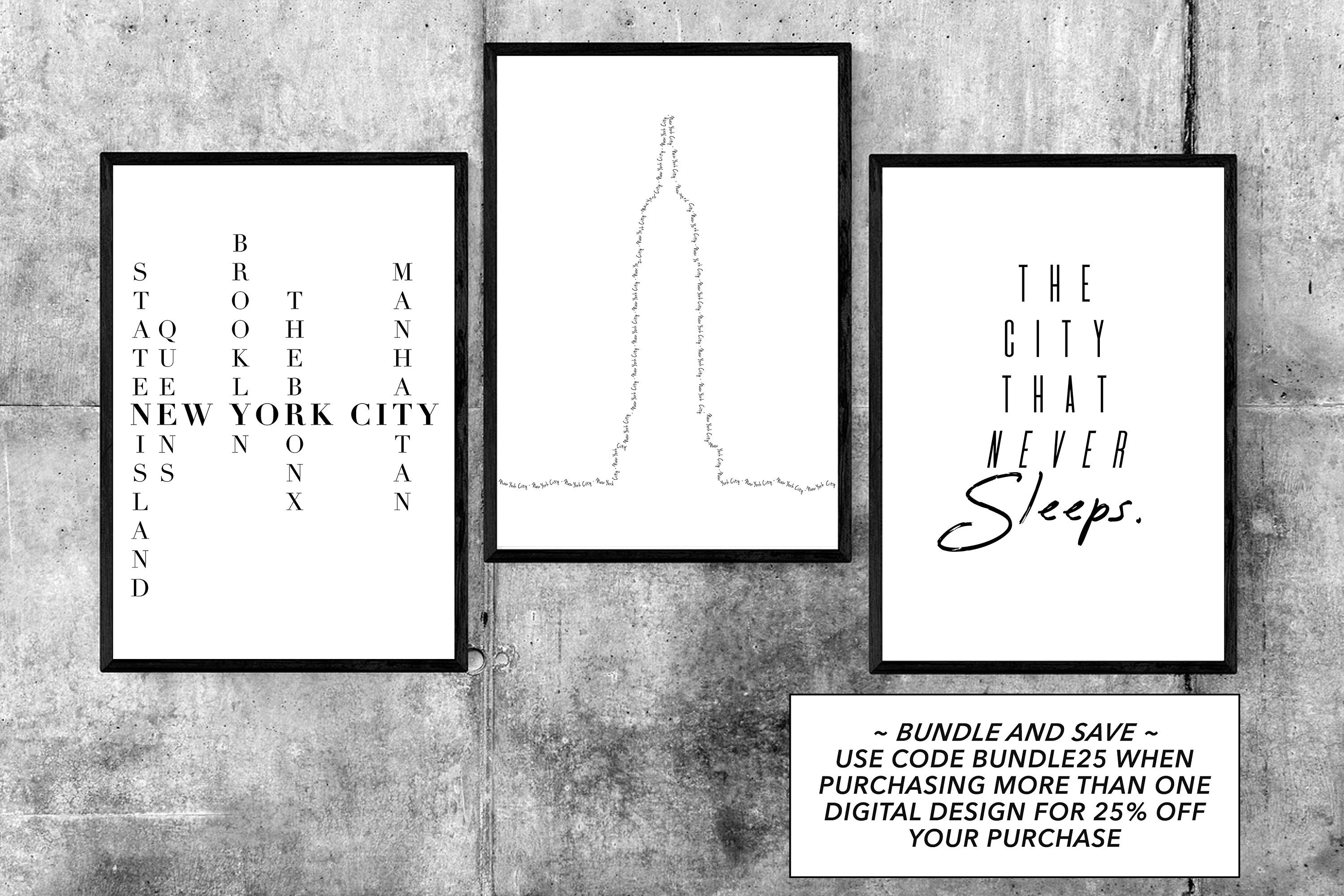 Empire State Building Outline New York City Art Digital - Etsy