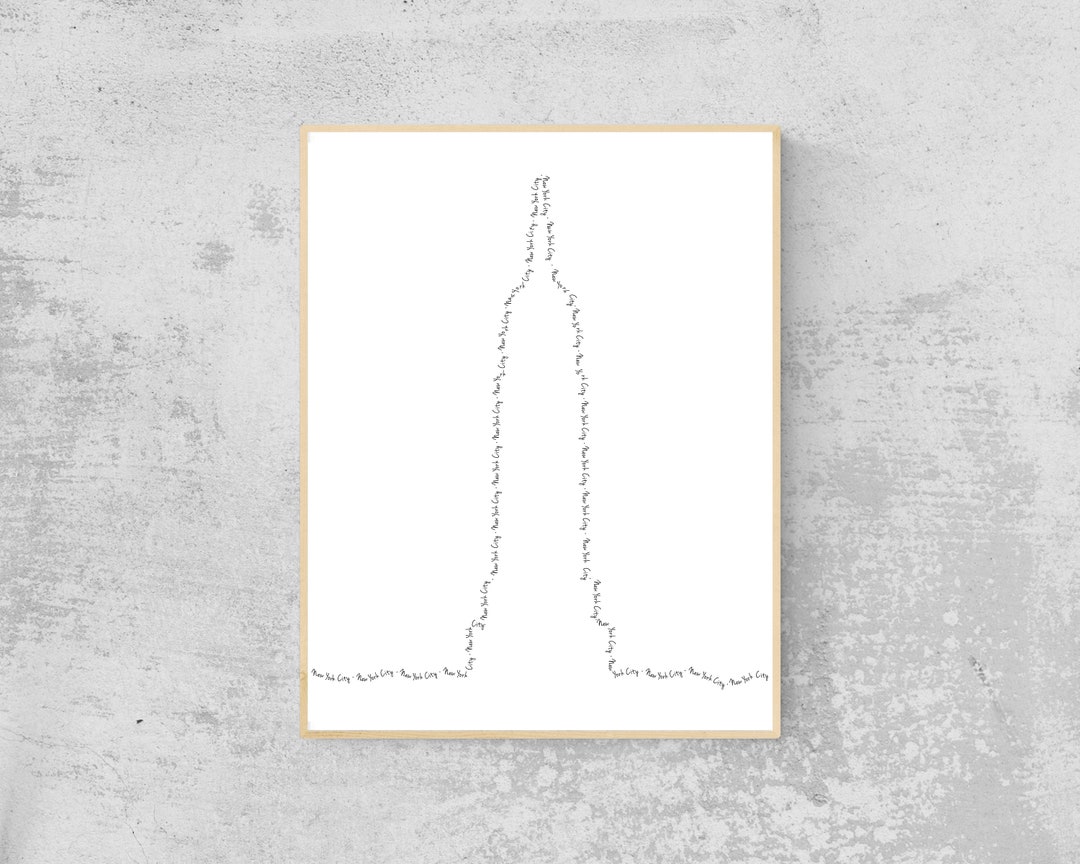 Empire State Building Outline New York City Art Digital - Etsy