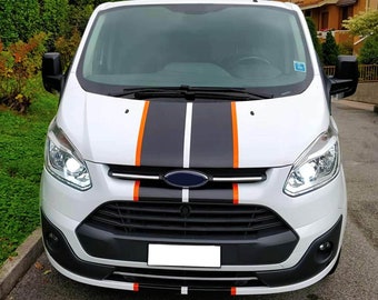 TRANSIT M-SPORT two-tone hood and rear Van graphics stickers decals stripes for transit custom tourneo