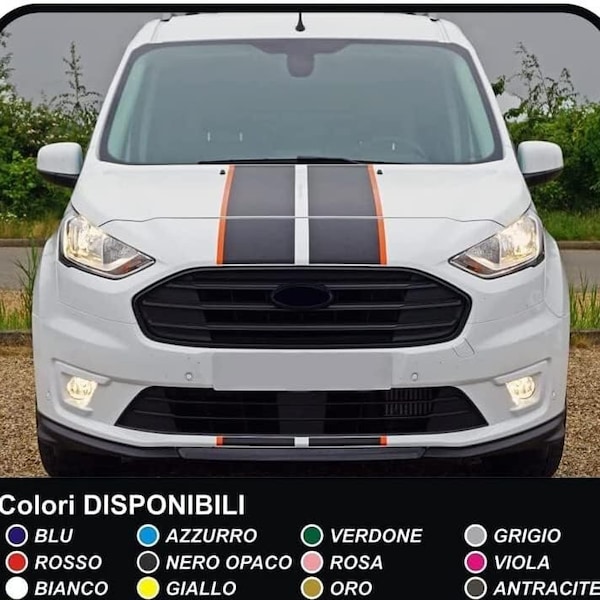 Zweifarbige TRANSIT Connect-Aufkleber für Seiten und Motorhaube, Van-Grafik, Van-Aufkleber, kompatibel mit Ford Transit Connect Courier