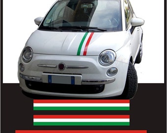 Stickers KIT bands Italian flag bonnet and trunk tricolor stripes