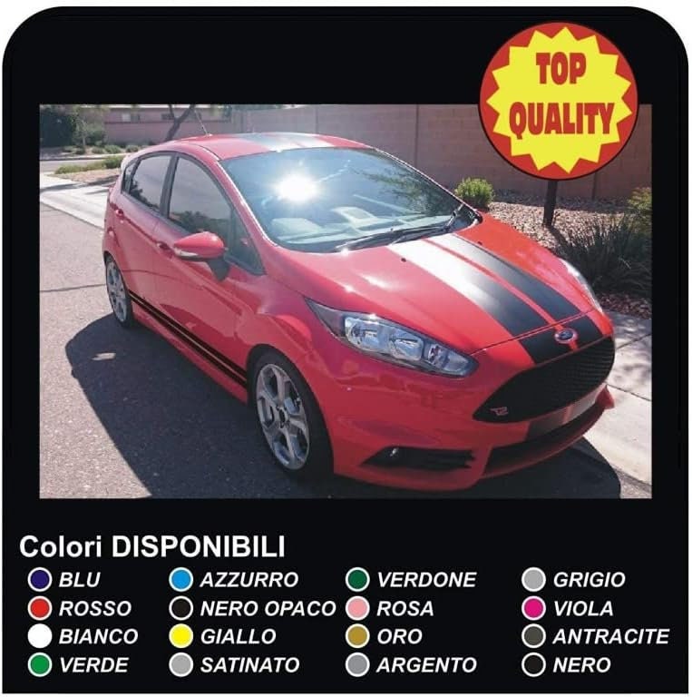 stickers Stripes Car Vinyl Graphic Decals adhesive bands racing stickers tuning stickers compatible with fiesta and same cat.