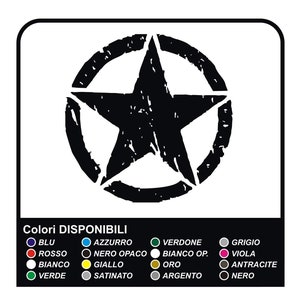 Aufkleber Star US ARMY CM 20 für Autos, Motorräder und Geländewagen