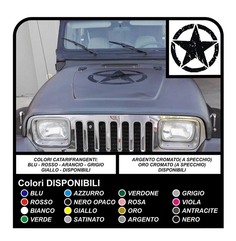 Pegatina Stella Militar Usada Cm 50 X Suv Etsy