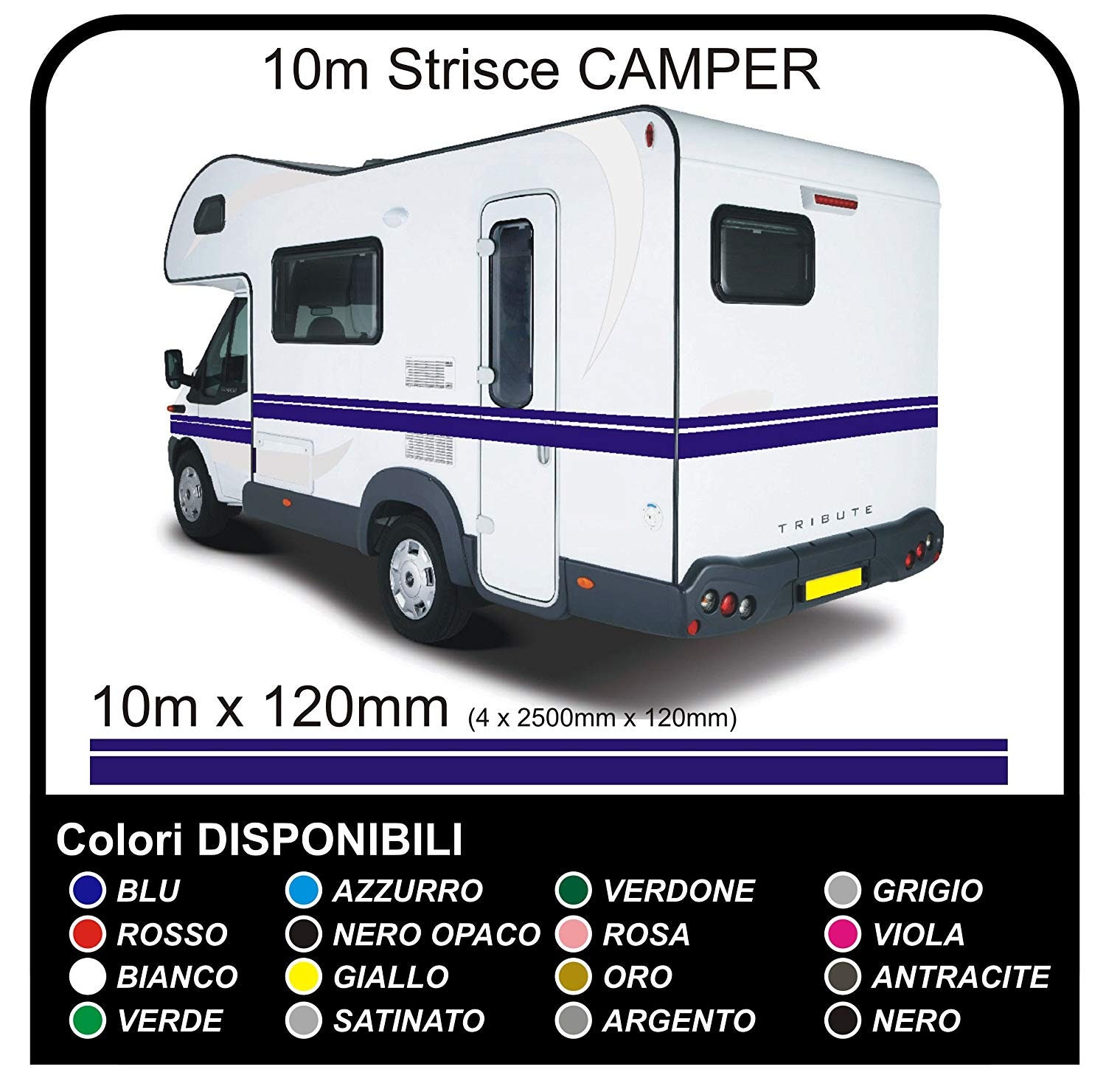 Stickers for Motorhomes in Vinyl Strips 10-metre Graphic Stickers