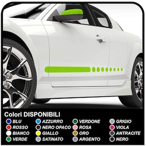 2x side strips dots strips stickers decor stripes car side straps car stickers car