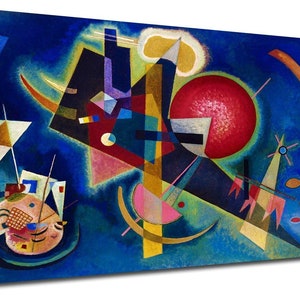 Quadro Kandinsky In Blu - WASSILY KANDINSKY In Blue Quadro stampa su tela canvas con telaio