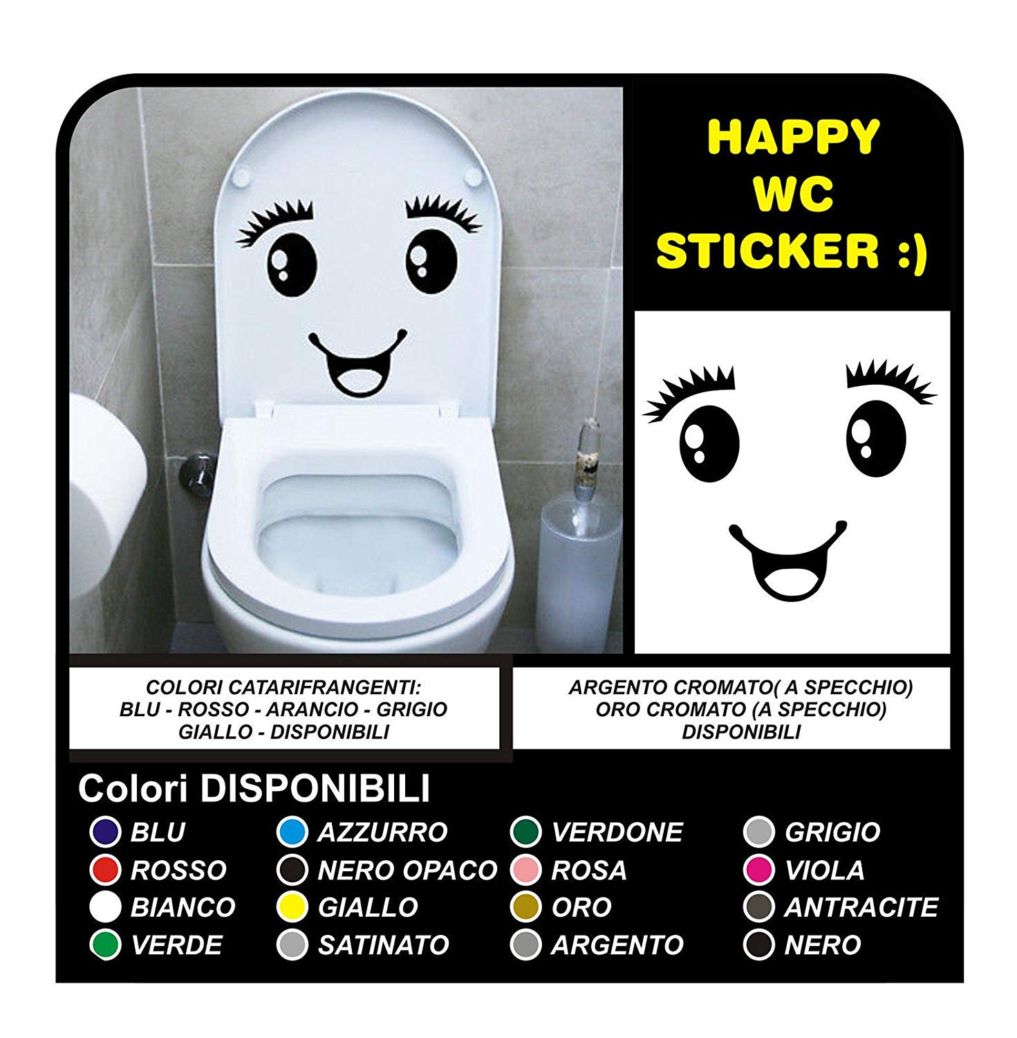 Déco humour : Sticker mural La prière des toilettes - 8,90 €