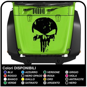 Sticker Bonnet-stickers to affix on the bonnet skull effect worn skull distressed sticker decals