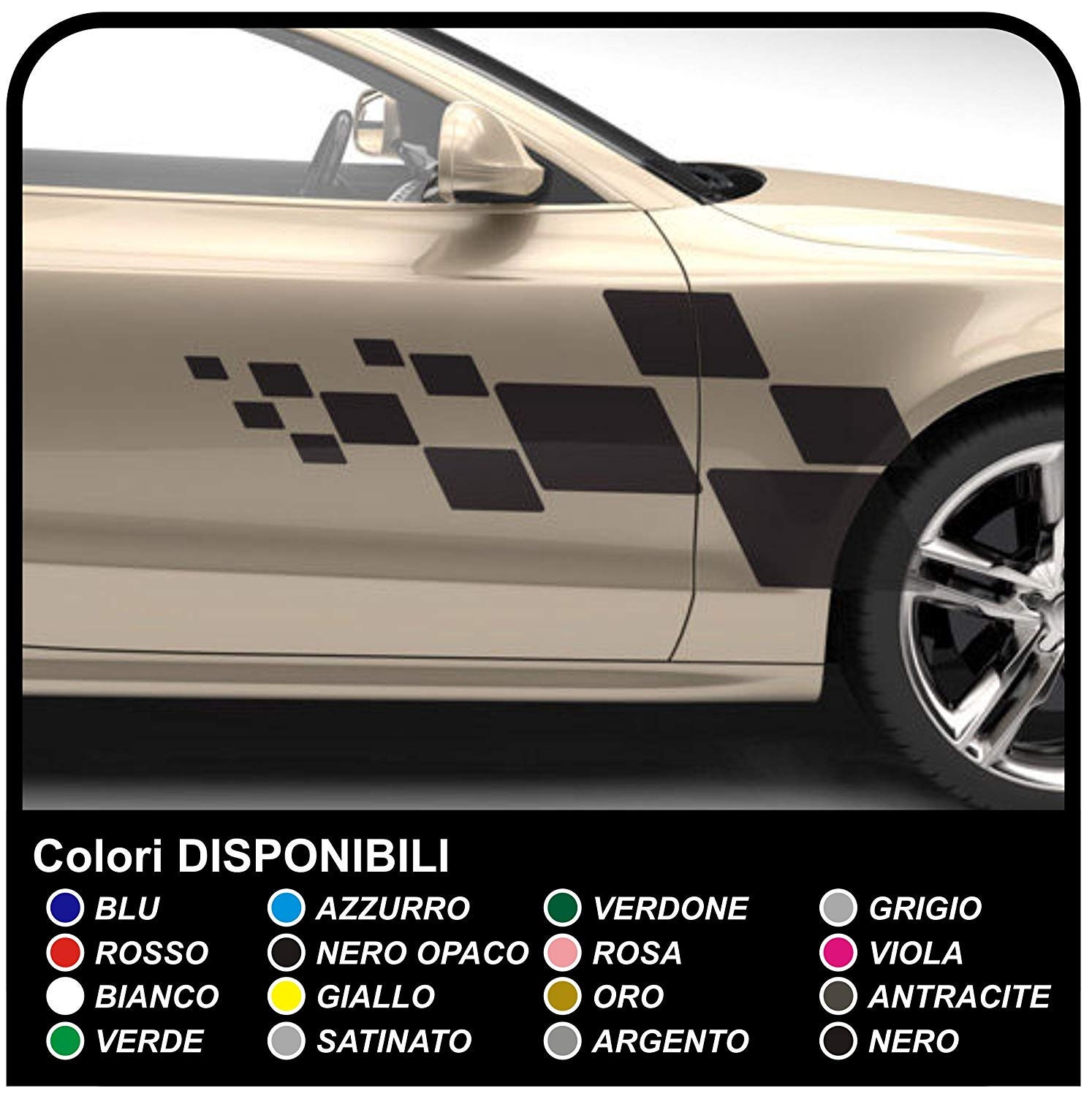 Audi A4 quattro Evo - Side Stripes Graphics Decals Sticker Kit - item  number: 5151