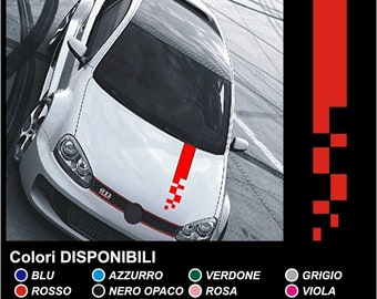Universal RACING Bonnet Stripes Adhesive Strips, excellent for all cars - bonnet adhesive strips