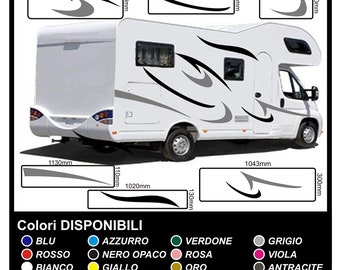 stickers for CAMPER vinyl graphics stickers decals Set Camper Van RV Caravan Motorhome caravan x 16 stickers - graphics 02