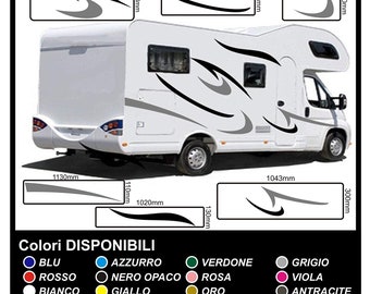 kit completo adesivi per CAMPER grafica vinile adesivi decalcomanie Set  Camper