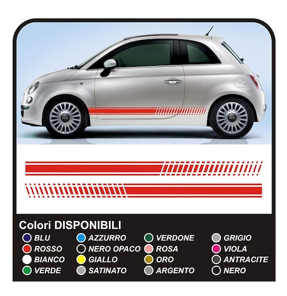 ADESIVI DECAL STICKERS SPECCHIETTI FIAT 500 AUTO TUNING