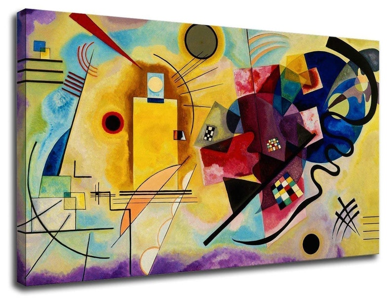 Kandinsky Picture Yellow Red And Blue Wassily Kandinsky Etsy