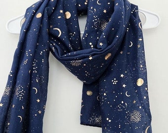 sol soonerorlater Sparkling Scarf NAVY SOL soonerorlater