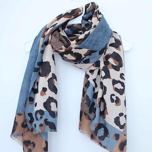 Micoop Women's Chic Leopard Pattern Scarf Long Large Animal