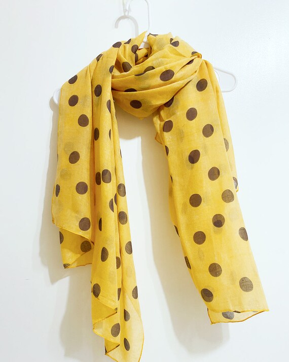 Polka Dot Scarf - Etsy Canada