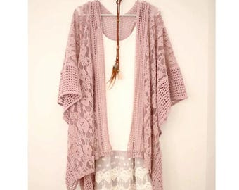 Spring Summer Womens Kimonos, Long Angel Wing Sleeves Boho Lightweight kimono duster, kimonos with side slits