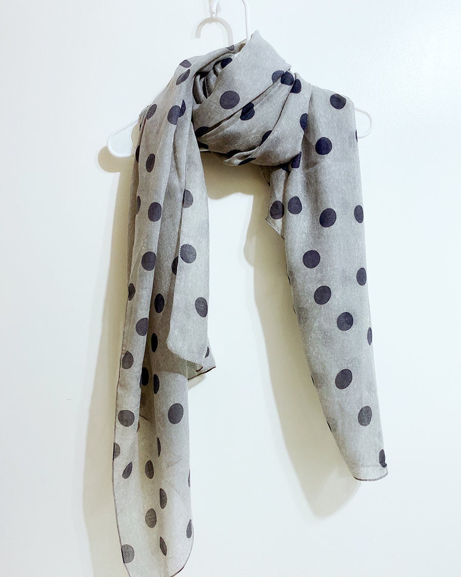 Polka Dot Scarf - Etsy Canada