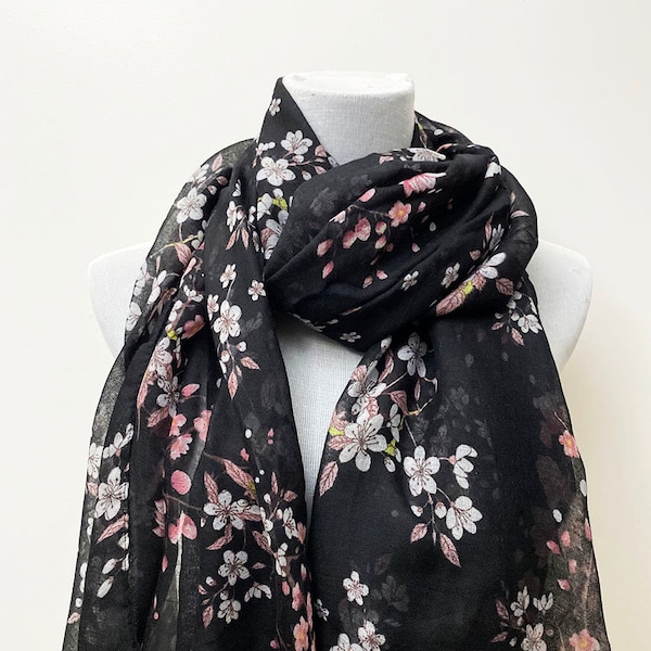 black floral scarf