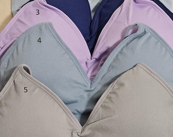 Bralette para uso diario, bralette cómodo, sujetador suave con relleno, bralette acolchado cómodo para estar en casa.
