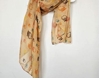 Red Flower Scarf Floral Scarves Soft Spring Summer Shawls For Women Fall Autumn Winter Gifts