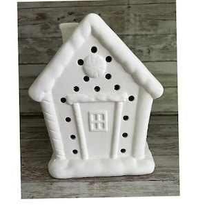 Ready to Paint Ceramic Gingerbread House: DIY Christmas Decor Activity