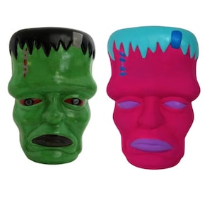 Custom Frankenstein Bust – Handcrafted Ceramic Horror Decor – Personalized Monster Sculpture
