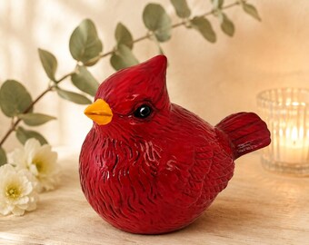 Ceramic Cardinal Memorial Figurine