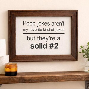Humorous Bathroom Sign, Guest Bath Decor, Airbnb Powder Room Sign, Poop Joke Wall Art image 9