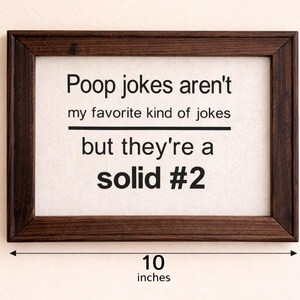 Humorous Bathroom Sign, Guest Bath Decor, Airbnb Powder Room Sign, Poop Joke Wall Art image 3