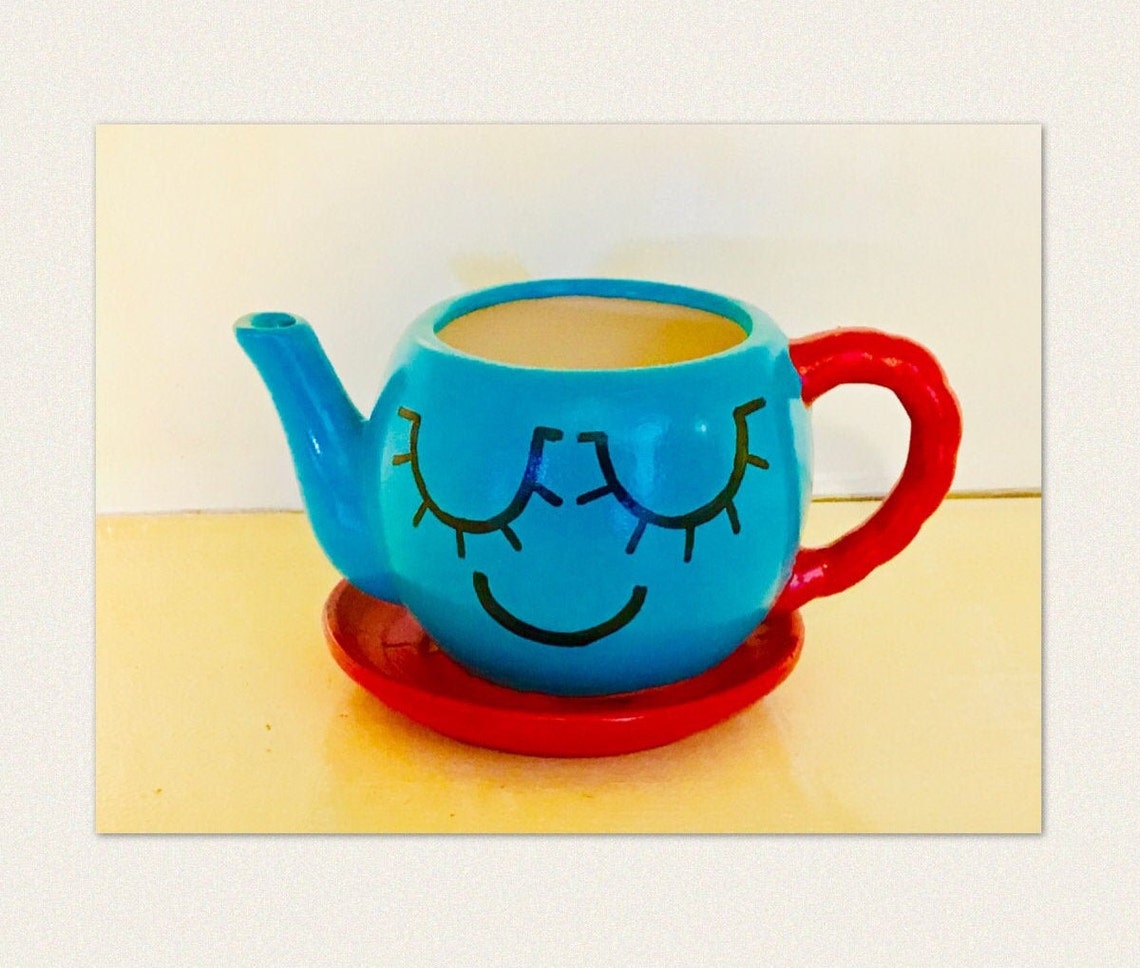 Ceramic Teapot Planter Teapot Planter Display Planter Etsy