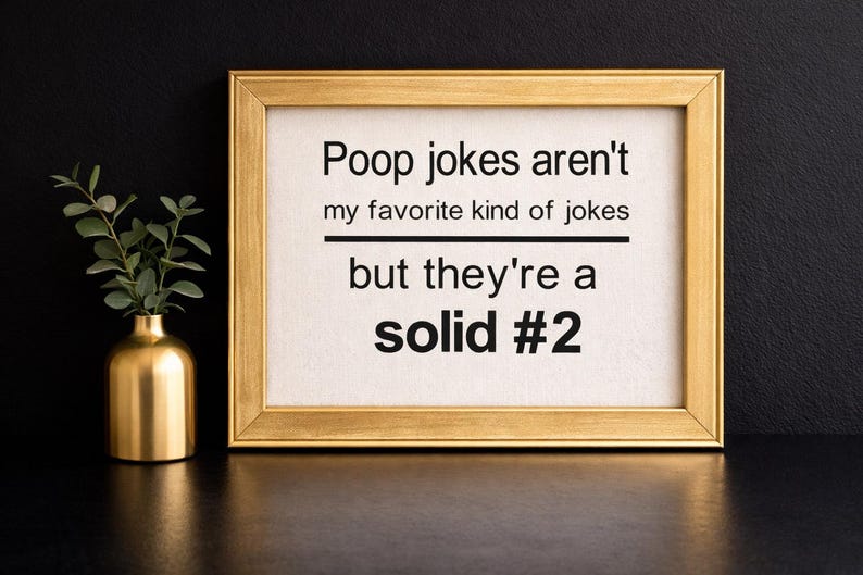 Humorous Bathroom Sign, Guest Bath Decor, Airbnb Powder Room Sign, Poop Joke Wall Art image 10